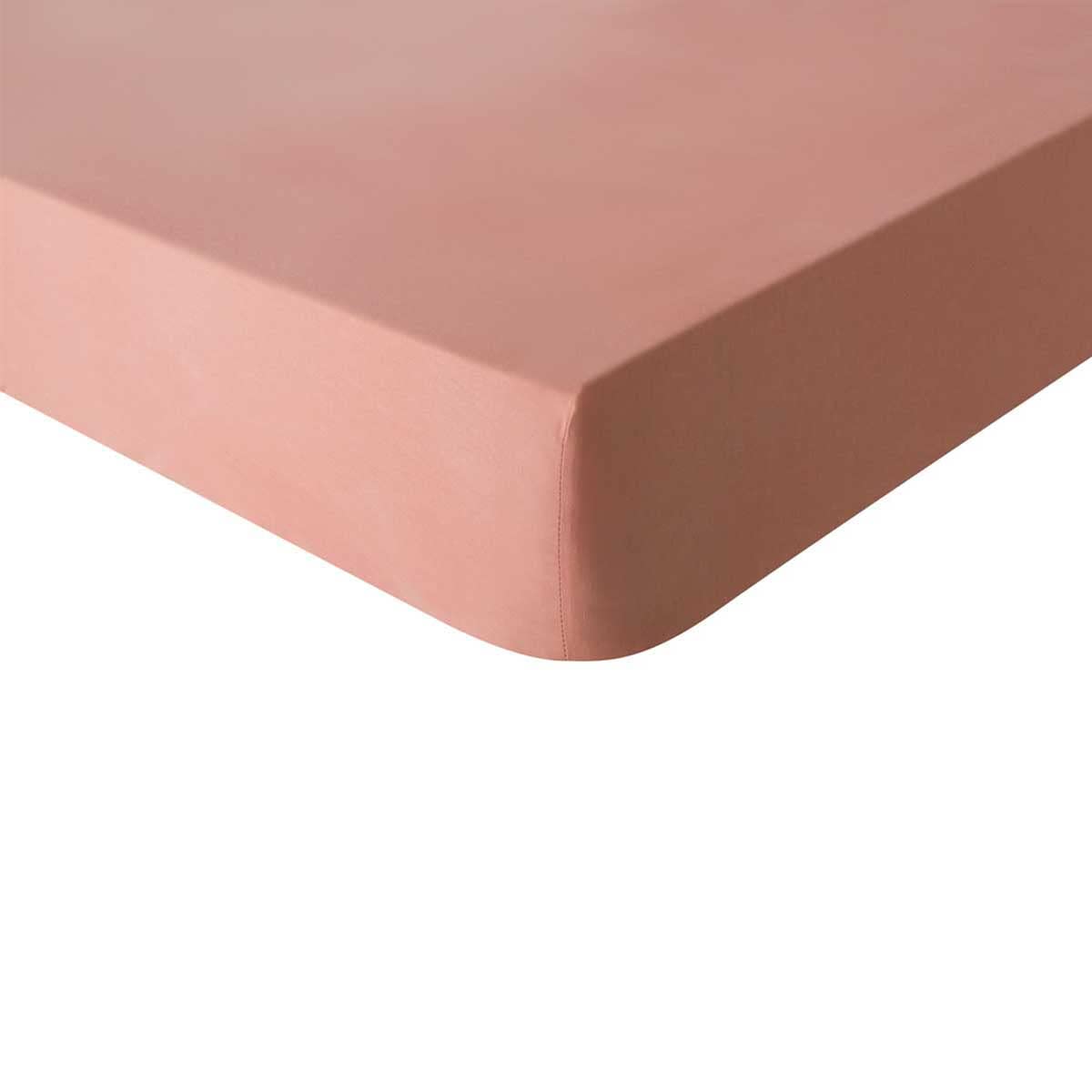 Essix Plain Cotton Fitted Sheet, Made in France, 90 x 200 cm, Plain