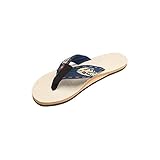 Rainbow Sandals Men's Single Layer Hemp Sandal with a Nylon Fish Pattern Strap