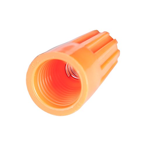 Gardner Bender 10-003 WireGard Screw-On Wire Connectors, 22-14 AWG, Electrical Wire Nut, 100 pk, Orange