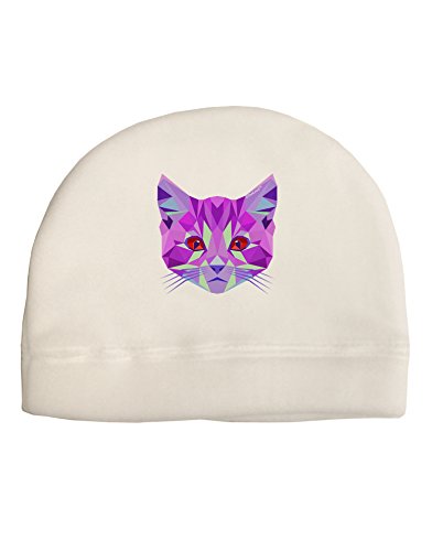 TooLoud Geometric Kitty Purple Child Fleece Beanie Cap Hat