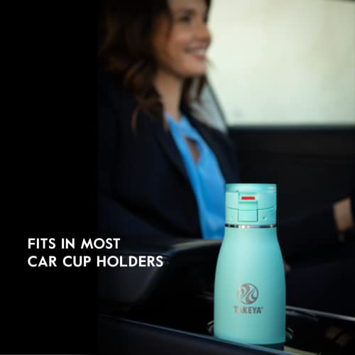 Takeya Traveler Insulated Travel Mug, Leak Proof Lid, 17 Ounce, Aqua