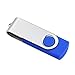 KOOTION 10 X 1GB USB Flash Drive 1gb Flash Drive Swivel Thumb Drive Memory Stick Keychain Design Blue