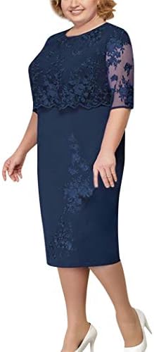 Clearance! Women's Plus Size Floral Lace Formal Work Pencil Dress Elegant Evening Party Cocktail Midi Dresses