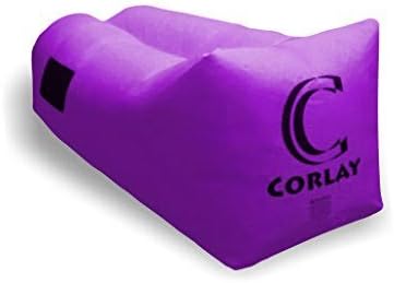 HUGE PRE-SUMMER SALE FIRST RAY Inflatable Outdoor Lounger Easy Inflate Chair Ultra Light Durable RipStop Nylon Beach Hammock Camping Park Air Lounger (Purple)