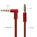 Replacement Solo 3 3.5mm Audio Cable Cord Wire with Inline Mic and Control Audio Extension Cable Compatible with Beats by Dr Dre Headphones Solo/Studio/Pro/Detox/Wireless/Mixr/Executive/Pill (Red)