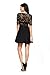 NuoReel Women's Lace Bodice Skater Dress (XX-Large, Black Halfsleeve)