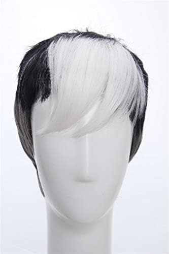 Weave Wigs- Voltron Shiro Wig Inspired by Legendary Defender Cosplay Gray Black White Tricolor Wig for Men Short Hair