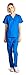 Dagacci Medical Uniform Woman and Man Scrub Set Unisex Medical Scrub Top and Pant, ROYAL, XL