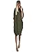 iLUGU Neutral Knee-Length Dress For Women Boatneck Solid Color Pocket Tops