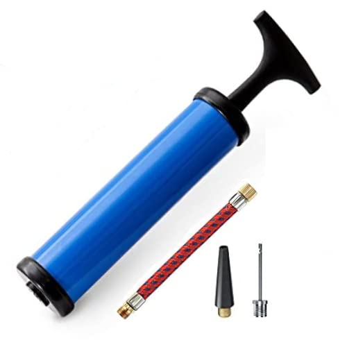 Partyrama Inflating Needle and Flexi Adapter Air Pump, 12'' Portable Air Pump for Football, Basketball, Volleyball, Rugby Balloons And Bike-Random Colour