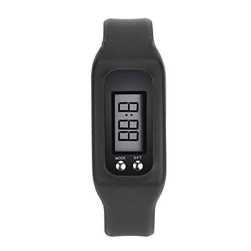 Muranba 2019 ! Digital LCD Pedometer Run Step Walking Distance Calorie Counter Watch Bracelet (Black)