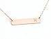HotMixCold Personalized Gold Bar Necklace, Name Plate Necklace, Delicate Horizontal Bar Necklace, Gold Nameplate Necklace, Silver Initial Necklace