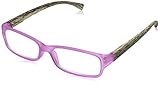 OPTX 20/20 Women's Optx 20/20 Tropic+450 Matt Trans Pink W/ Wooden Pattern Temple RTRO450PNK Rectangular Reading Glasses, Transparent Pink with wooden pattern temples, 4.5
