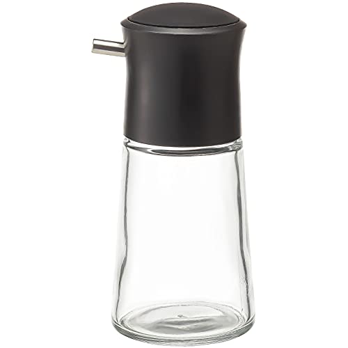 リス(RISU) 調味料 プッシュ式 醤油差し S ブラック 80ml スタビアリュクス 減塩対策 液だれしない 調味料入れ 醤油さし しょうゆさし