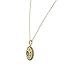 925 Sterling Silver Yellow Gold-Tone White Blue CZ Evil Eye Pendant Necklace