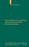 Untersuchungen zur Gestaltung und zum historischen Stoff der Johannis Coripps, Gärtner, Thomas, 3110201070