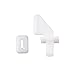 Jiexing 10 Pcs Nylon Control Horns 21x11 mm,White Pin Horns for RC Airplane Parts Remote Control Foam Electric Plane FM11-605B
