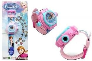 Kids Bazaar 24 images Frozen Princess Elsa / Anna Projector Watch for kids,Best for Birthday & Return Gift (Character as per availability)