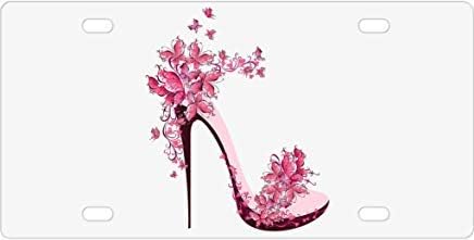 white butterfly heels