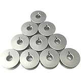 Cutex Brand 10 Quilting Machine Large Aluminum Bobbins with Center Notch for Winding