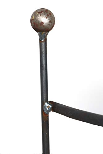 Hirsch Terracotta 4 x Staudenhalter halbrund stabil Breite 45cm Höhe 90cm Vollmaterial Rankhilfe mit Kugel Pflanzstütze Rankgitter – Bild 4