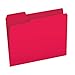 The File King 1/3 Cut Red File Folders Letter Size - 100 Pack | Colored Manilla Folders 8.5 x 11 | Made in The USA | Assorted 3 Tab Red Color Manila File Folder | Heavy Duty Basic Paper Filing Folder