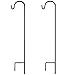 Ashman Shepherds Hook 48 Inch 2 Pack, 2/5 Inch Thick, Super Strong, Rust Resistant Steel Hook Ideal for Use at Weddings, Hanging Plant Baskets, Solar Lights, Lanterns, Bird Feeders, and Wedding primary