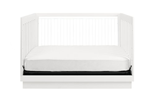 Babyletto Harlow 3-in-1 Convertible Crib, White Finish and Base/Acrylic Slats
