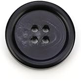 10 PCS 4 Holes Round Pattern Resin Buttons Flatback Sewing Button Favorite Findings Basic Buttons for Clothing Arts Crafts Projects DIY Decorations Sewing Accessories (10#Black, 28 mm)