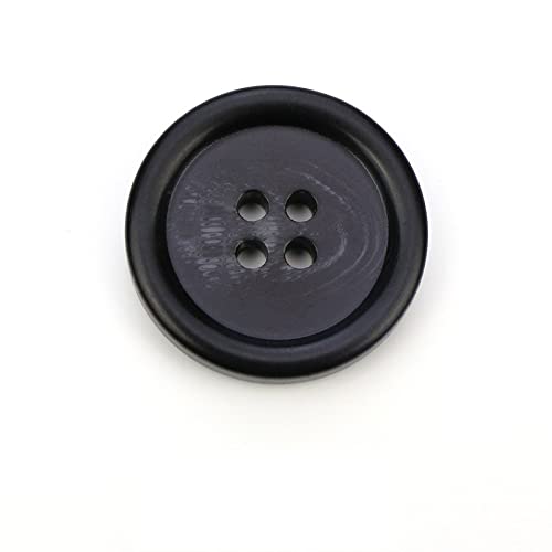 Photo 1 of 10 PCS 4 Holes Round Pattern Resin Buttons Flatback Sewing Button Favorite Findings Basic Buttons for Clothing Arts Crafts Projects DIY Decorations Sewing Accessories (10#Black, 23 mm)