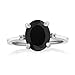 925 Sterling Silver Black Onyx and White Diamond Ring 2.22 cttw (Available 5,6,7,8,9)