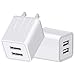 Wall Charger, YOKERSU Dual USB Fast Travel Charger 2.1Amp Adapter Power Plug Cube High Speed Charging