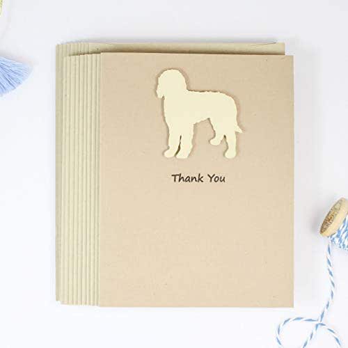 Goldendoodle Thank You Cards 10 Pack Handmade Golden
