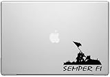 Semper Fi Marine Corps USMC Pride Macbook Car Tablet Art - Black Vinyl Decal for 13