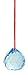 M.V. Trading 40mm Crystal Ball Prisms Pendant Feng Shui Suncatcher Decorating Hanging Faceted Prism Balls, Blue