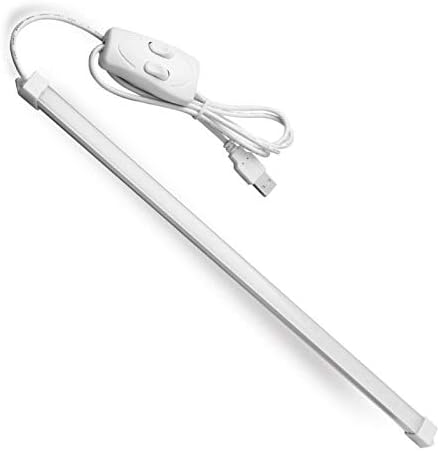 INVESCH Under Cabinet Lighting USB Powered LED Reading Strip Light LED Desk Lamp with Cool and Warm White Color Light