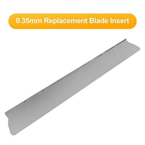 FUNTECK 30 Inch Skimming Blade | 0.5mm Stainless Steel Blade Insert | Finishing Knife with Extruded Aluminum Blade Housing | Including an Extra Blade Insert