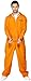 Smiffys mens Escaped Prisoner Costume, Orange, L - US Size 42