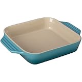 Le Creuset Stoneware Square Dish, 9.5-Inch, Caribbean
