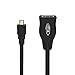 VCE Micro HDMI to HDMI Adapter Cable 2-Pack, 4K Micro HDMI Male to HDMI Female Adaptor 3D HDMI Converter - 8 Inch