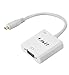 J&D Micro HDMI to VGA, Gold-Plated Micro HDMI to VGA Adapter Cable Converter, Micro HDMI VGA Adapter - White