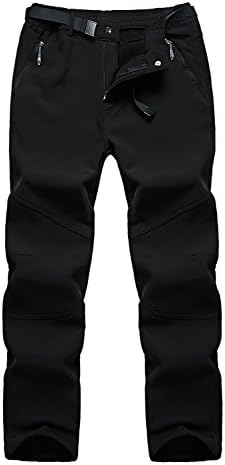 QuietClouds Women's Outdoor Water Resistant Windproof Softshell Fleece Snow Pants