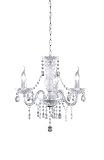 Reality R11073000 Leuchten - Lámpara con 3 luces, bombillas excluidas, E14, 40 W, 230 V, A++, E, IP20, alto de 150 cm, diámetro de 40 cm, acrílico, transparente claro