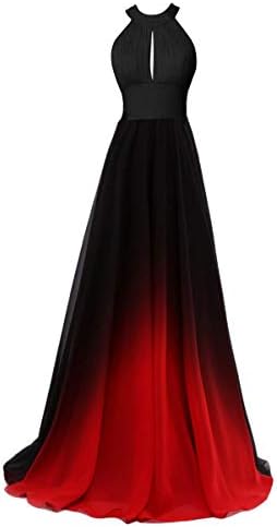 Beaded Top Gradient Evening Prom Dresses Ombre Long A Line Chiffon Bridesmaid Dress Formal Gowns 2019