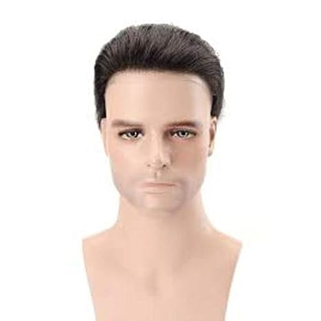 Thrift Bazaar Human Hair Gents Wig For Men Natural Hair Normal