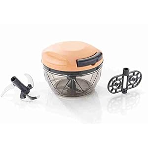 Likedesire Food Chopper and Manual Food Processor – Vegetable Slicer and Dicer – Hand Held (1) [550ML] Made in India