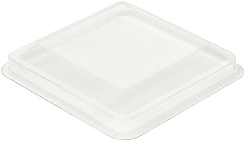 DLux Lids for 5.5 oz Square Large Mini Serving Cups [24 Count, Clear Plastic]