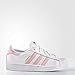 adidas Originals Kids' Superstar, White/Clear Light Pink/Metallic Gold, 3 M US Little Kid