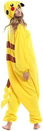 [Qute] Pikachu Kigurumi Pajamas- Unisex Costume Animal &amp; Pokemon Character Pyjamas (L 165cm ~ 175cm (5'41" ~ 5'74"))