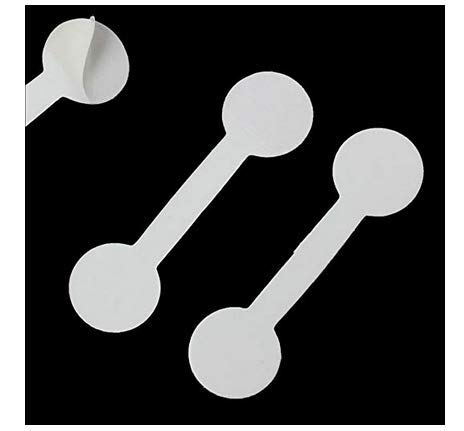 VNDEFUL100PCS Blank Price Tags Necklace Ring Jewelry Price Tags Sticker Round Barbell Labels Paper Stickers
